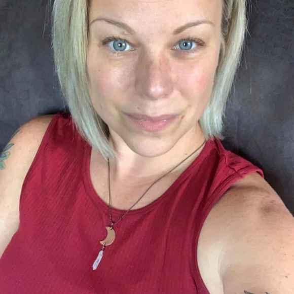 Copper Moon and Quartz Crystal Necklace - Picture 6 of 6